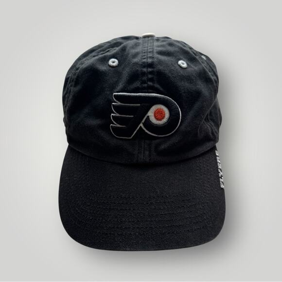 Vintage Y2K Black Distressed Philadelphia Flyers NHL Hockey Cap Embroidered Logo - Picture 6 of 6